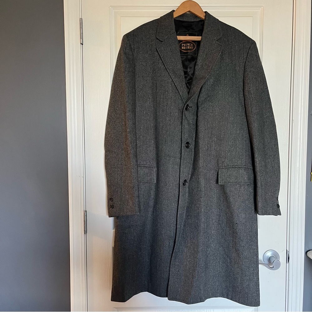 Prince Regent Gray Wool Overcoat. Perfect coat for any occasion.